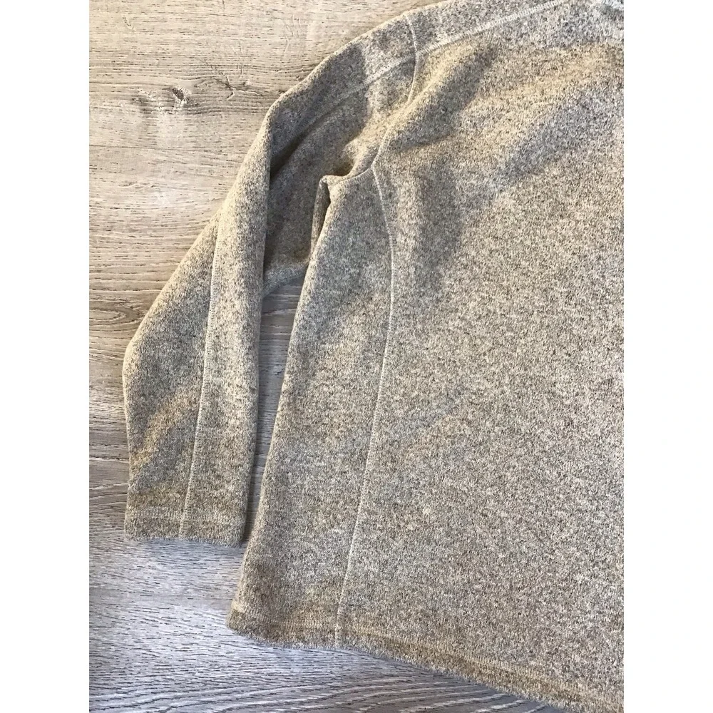 The North Face Fleece Jacket Men's Medium Gray Quarter Zip Long Sleeve Pullover